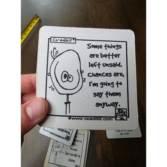 Set Of 6 Funny Coasters With Humorous Quotes - Picture 13 of 16